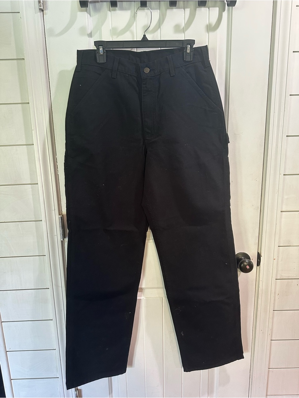 Carhartt B11 Men’s 32x34 Black Loose Fit Washed Duck Utility Work Pants